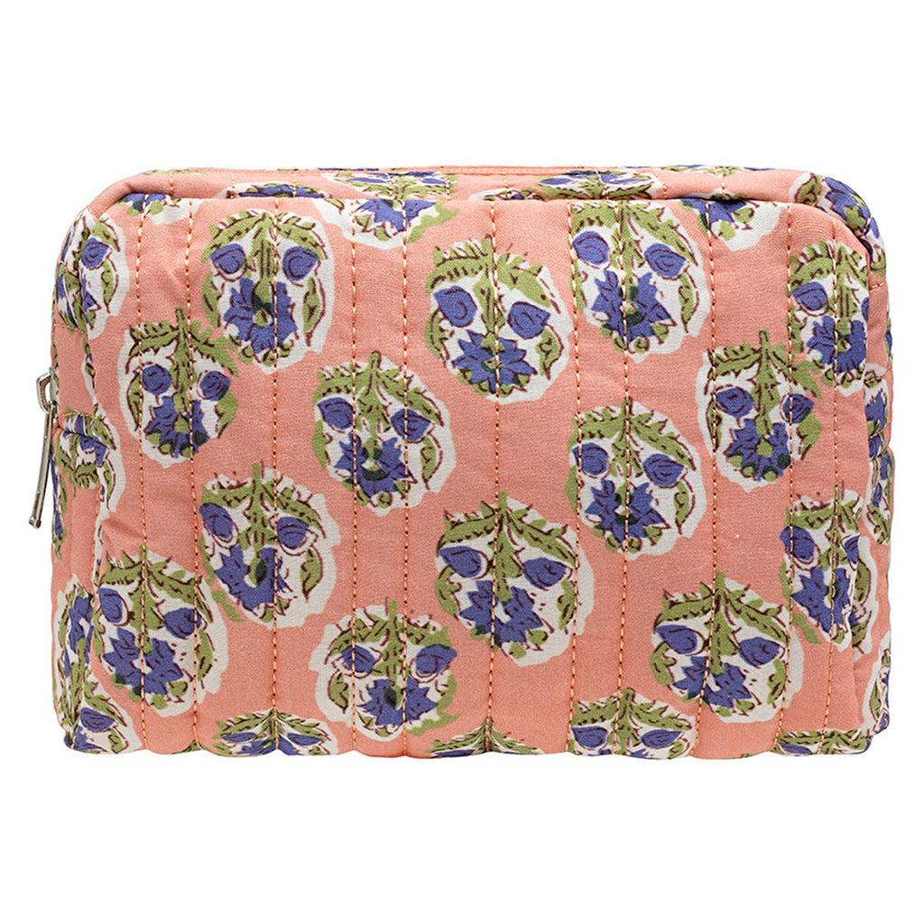 Eklips Quilted Cosmetic Bag: Stylish & Compact Makeup Organizer - Perfect Travel Size.