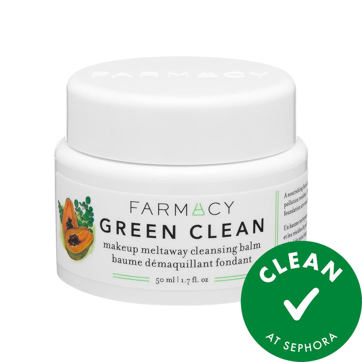 Farmacy Mini Green Clean Makeup Meltaway Cleansing Balm: Gentle, Hydrating & Vegan Makeup Remover Ð Removes 99% of Makeup, Cruelty-Free, Natural Cleanser