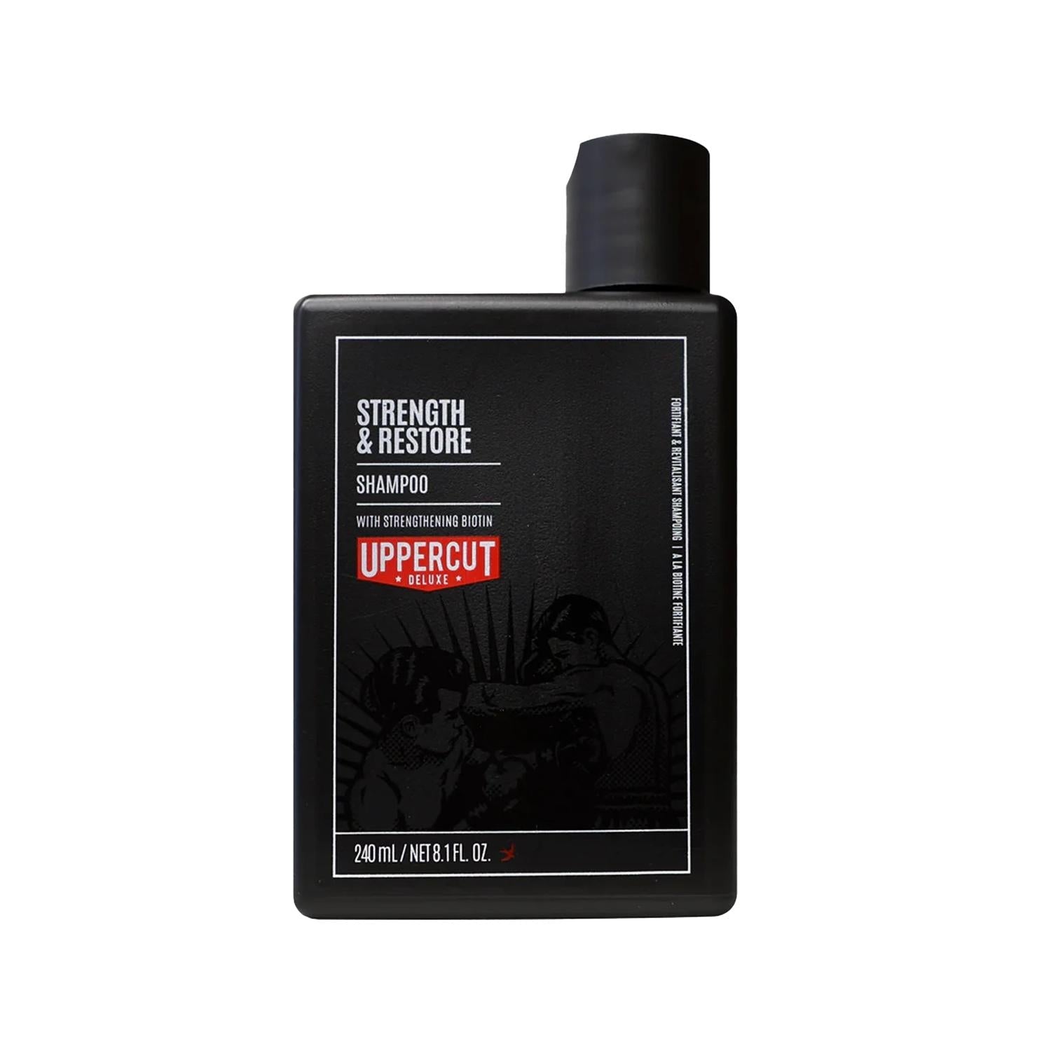 Uppercut Deluxe Strength and Restore Shampoo - Strengthening and Restorative Hair Care for Damaged Hair, 240 ml