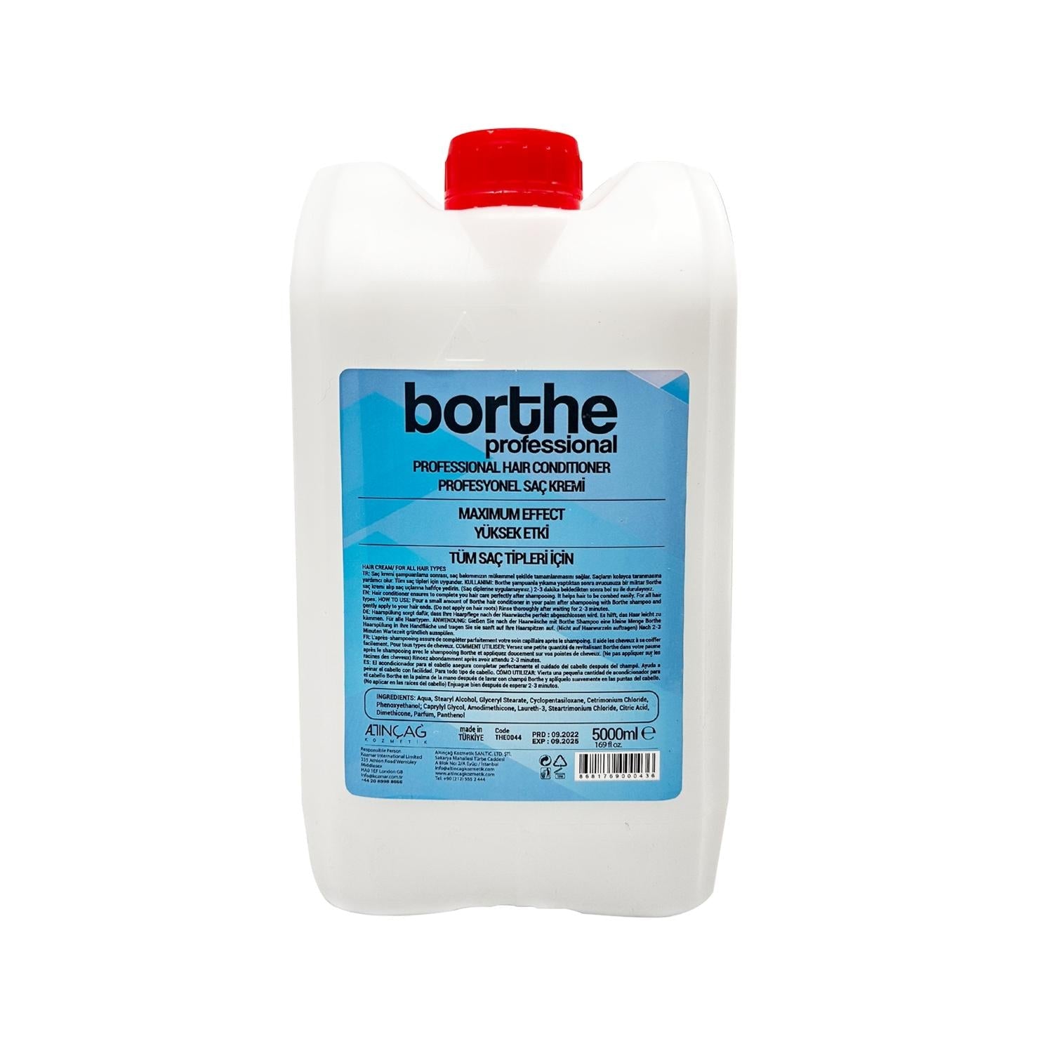 Borthe Professional Hair Cream - 5000ml Moisturizing & Nourishing Hair Care for Dry & Damaged Hair