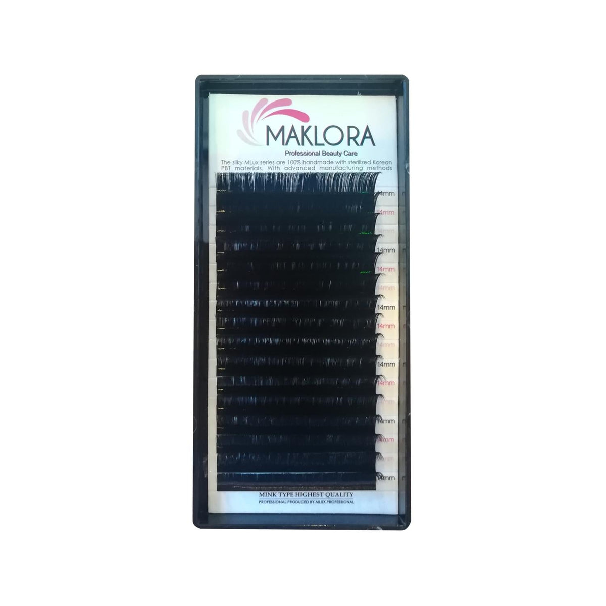 Maklora Silk False Eyelashes D Curl 0.07 Thickness 14mm Length - Enhance Your Natural Beauty