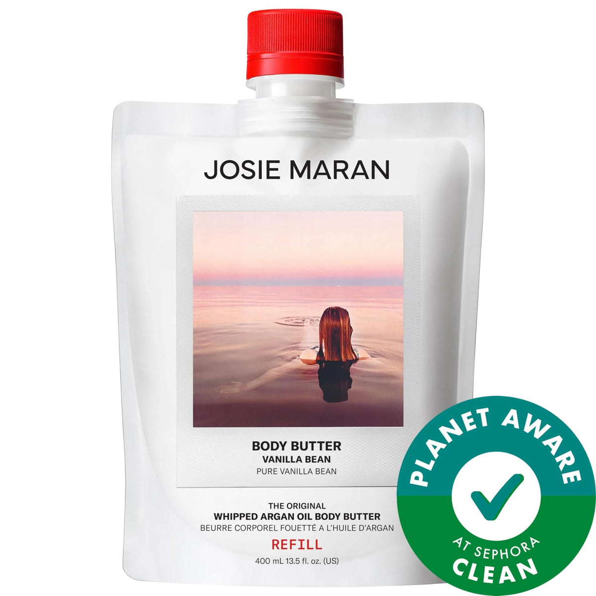 Josie Maran Whipped Argan Oil Firming Body Butter Jar - Natural Hydration & Firming for Dry Skin