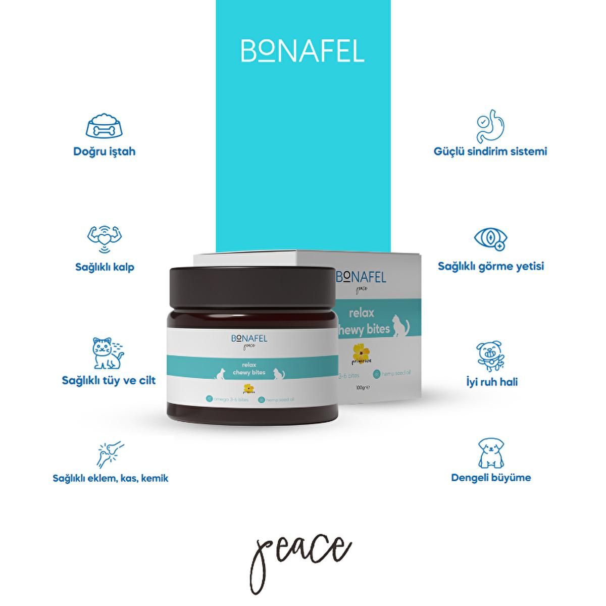Bonafel Anti-Stress Chewable Tablets for Cats and Dogs - Natural Stress Relief, Omega 3-6 Supplement, Calming Treats for Pets