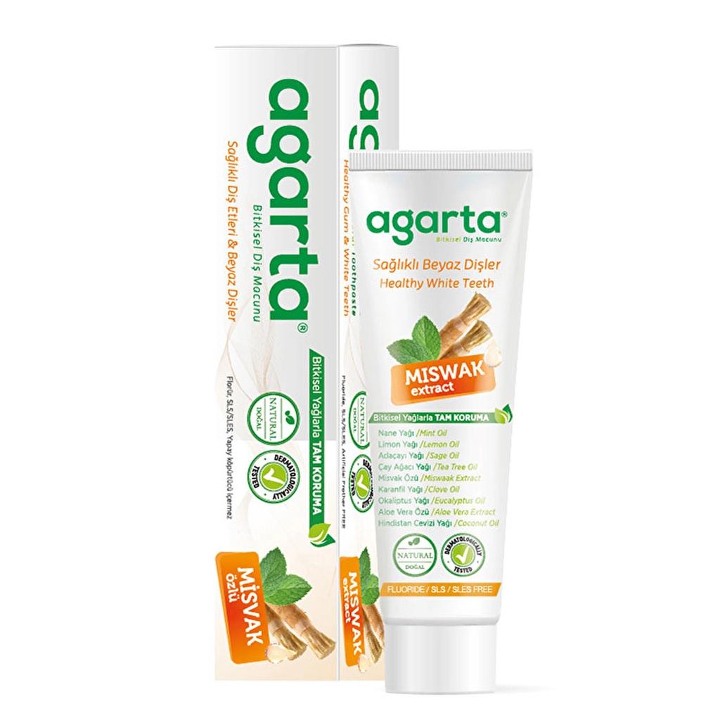 Agarta Natural Miswak Fluoride-Free Whitening Toothpaste 100 ml
