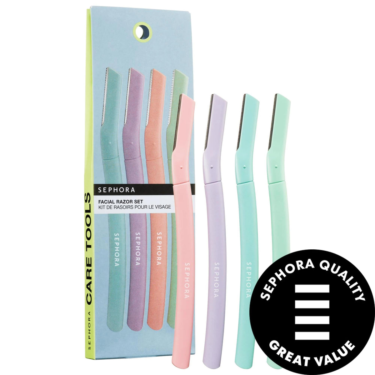 Facial Razor Set: Achieve Smooth, Hair-Free Skin - Dermaplaning Tool, Peach Fuzz Remover, and Brow Shaper - 4 High-Quality Razors