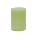 Rubin Licht Rustic Ribbed Green Candle for Cozy Home Decor