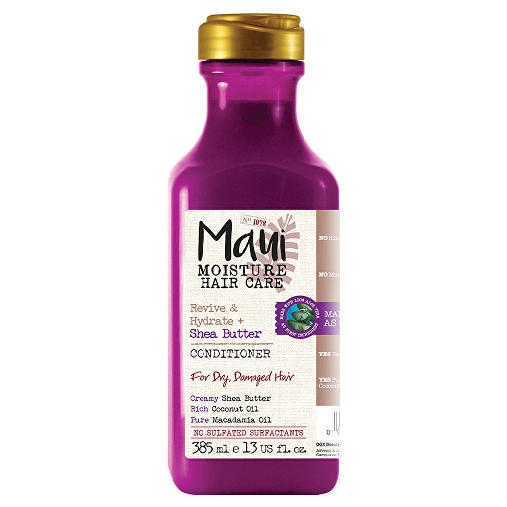 Maui Shea Butter Hair Conditioner - Revitalize Dry Damaged Hair - Vegan Sulfate-Free Aloe Vera Hair Repair & Moisturizing Conditioner