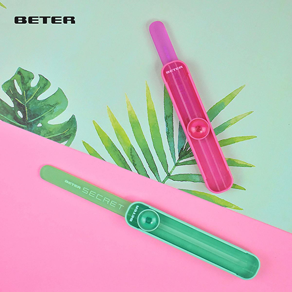 Beter Tempered Glass Nail File - Folding Nail Care Tool for Gentle Shaping & Smoothing