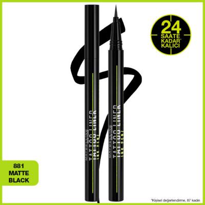 Maybelline New York Matte Black Tattoo Liner Ink Pen - Waterproof & Long Lasting Eyeliner for Precise Application