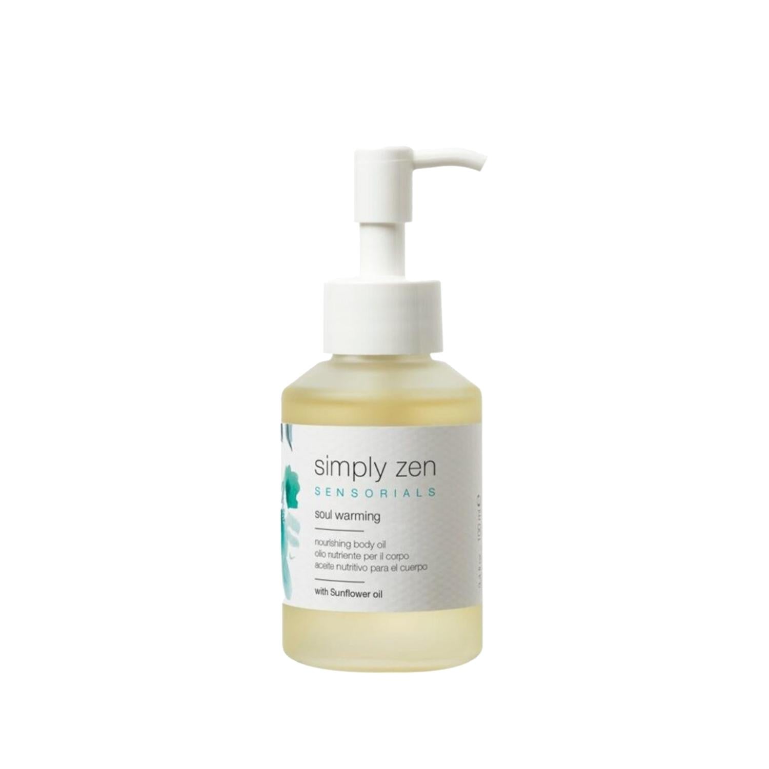 Simply Zen Sensorials Soul Warming Body Oil - 100ml Natural Skincare for Relaxation & Hydration