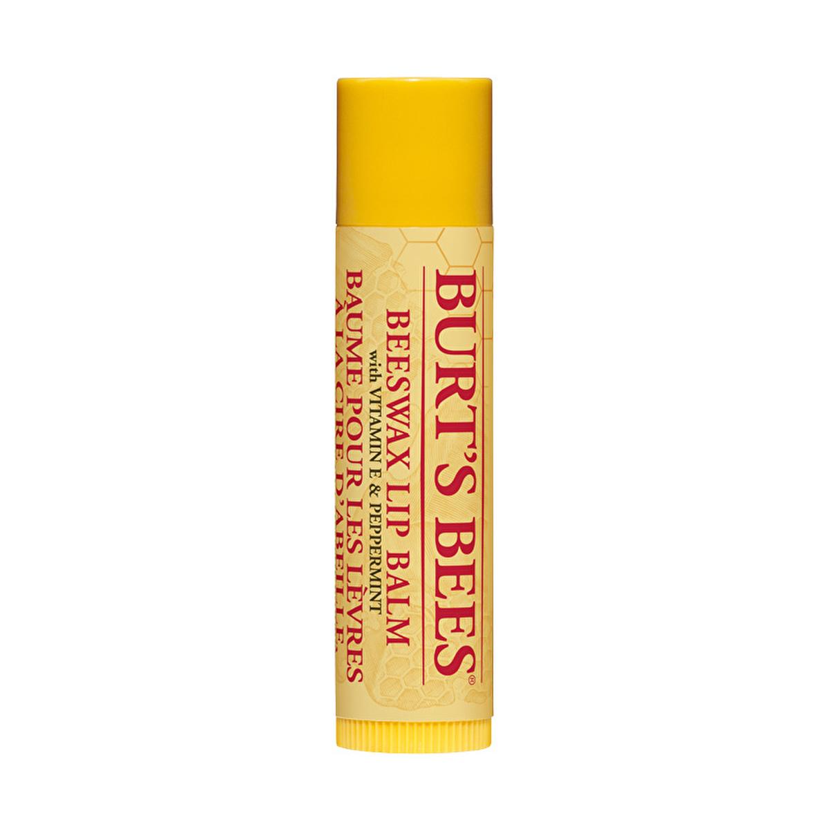 Burt's Bees Natural Beeswax Lip Balm with Vitamin E & Peppermint - Moisturizing, Chemical-Free Lip Care