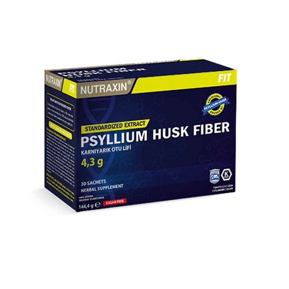 Nutraxin Psyllium Husk Fiber 30 Sachets - Natural Digestive Health Support & Constipation Relief Supplement