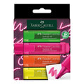 Faber Castell GenZ Highlighter Pens - Water Based Chisel Tip Highlighters for Students & Office - Vibrant, Transparent Body, 4-Piece Set