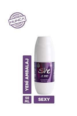 She Sexy Roll-On Deodorant for Women - Alcohol & Paraben-Free, Long-Lasting Protection, Ideal for Sensitive Skin - 50ml