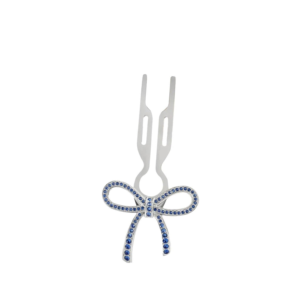 Fiona Franchimon No1 Hairpin Ribbon Sapphire Blue Swarovski