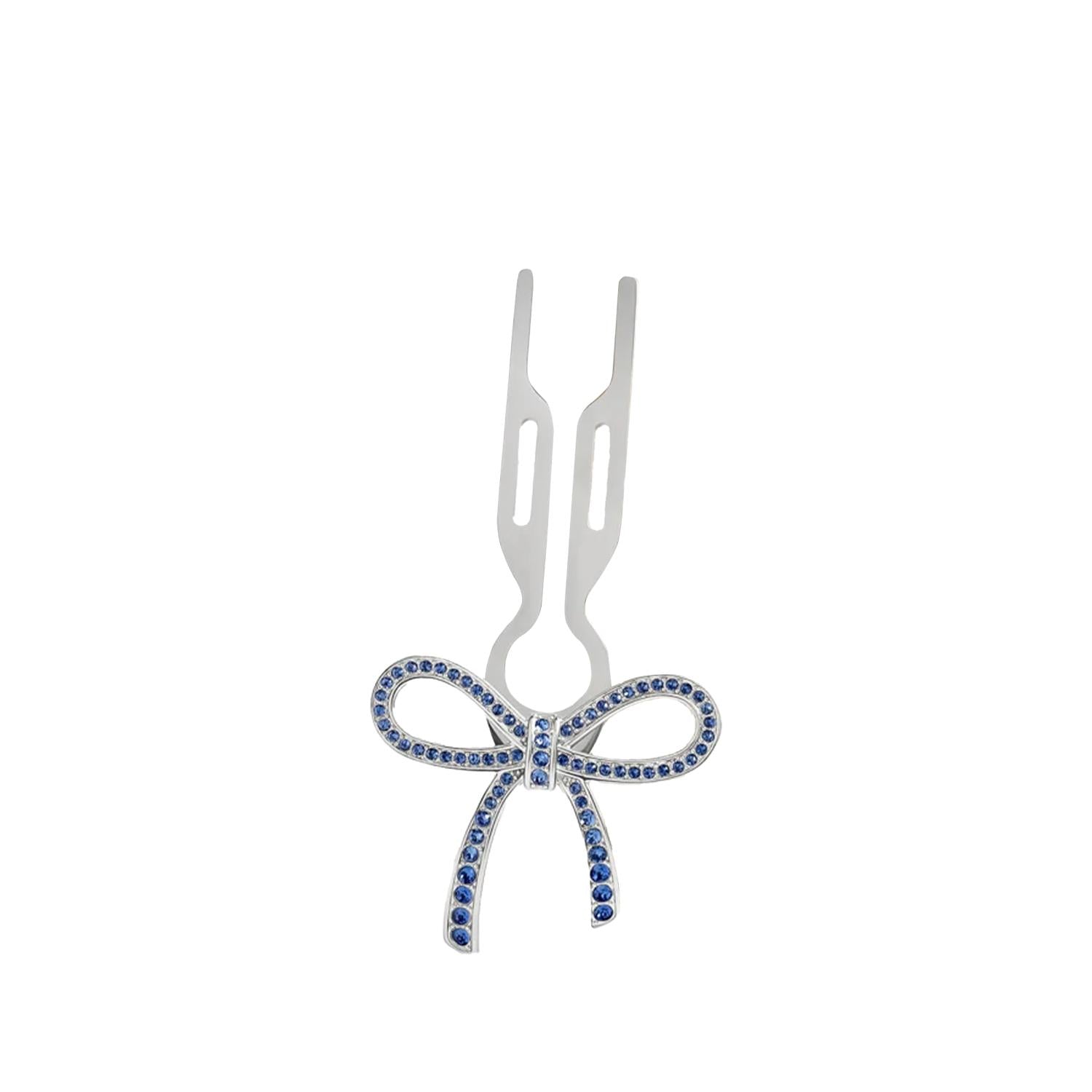 Fiona Franchimon No1 Hairpin Ribbon Sapphire Blue Swarovski