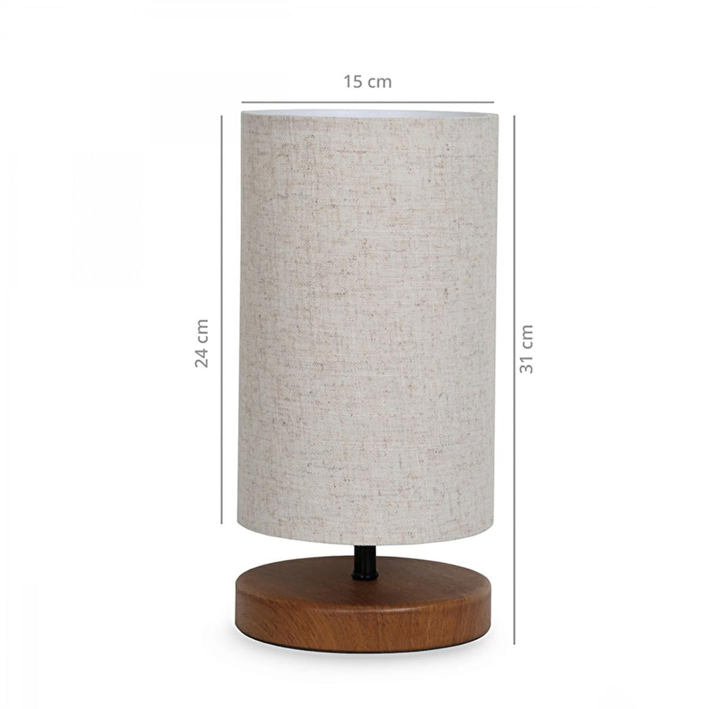 Homing Pu - Wooden Table Lamp with E14 Socket, Ambient Lighting for Home Decor