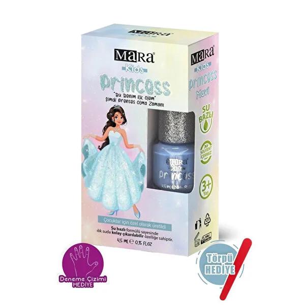 Mara Kids Princess Blue Nail Polish - Water-Based, Solvent-Free, 0.15 fl oz