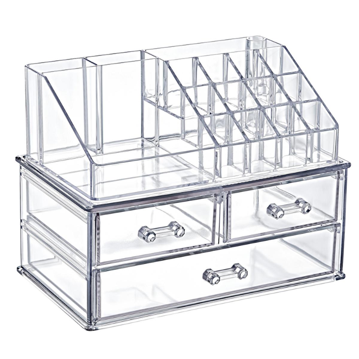 Bee Home Storage Organizer - 3 Drawer Crystal Set for Clutter-Free Spaces