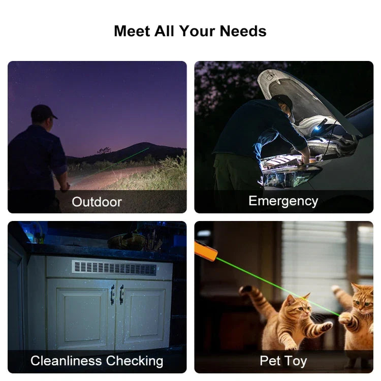 OLIGHT ARKFELDPRO3RSTARS Arkfeld Pro Flat EDC Flashlight with LED Light UV and Laser - Stars & Stripes Edition