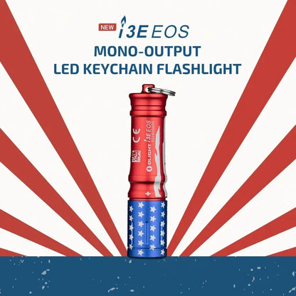 OLIGHT I3ESTARSSTRIPES i3E EOS Keychain Flashlight - Stars & Stripes Edition