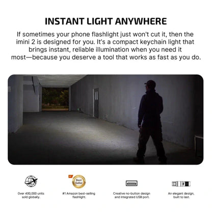 OLIGHT IMINI2PR imini 2 Rechargeable Mini Flashlight - Passionate Red