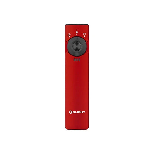 OLIGHT ARKFELDPRO3RRDCWV3RGL Arkfeld Pro Flat EDC Flashlight with LED Light UV and Laser - Red