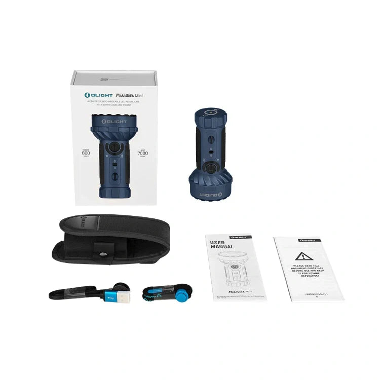 OLIGHT MARAUDERMINIMNBU Marauder Mini Powerful LED Flashlight With RGB - Midnight Blue
