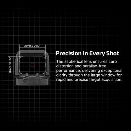 OLIGHT OSIGHTSRDDOTBK Osight S 2 MOA Dot & 32 MOA Circle with OAL Material