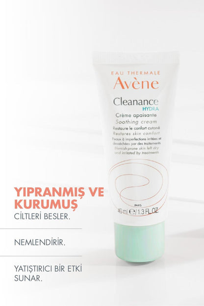 Avene Cleanance Hydra Cream 40ml - Soothing Moisturizing Cream for Sensitive Oily Skin