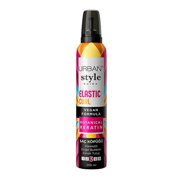 URBAN Care Elastic Curl Hair Styling Mousse - 200ml, Natural Look, Flexible Hold for Curly Hair