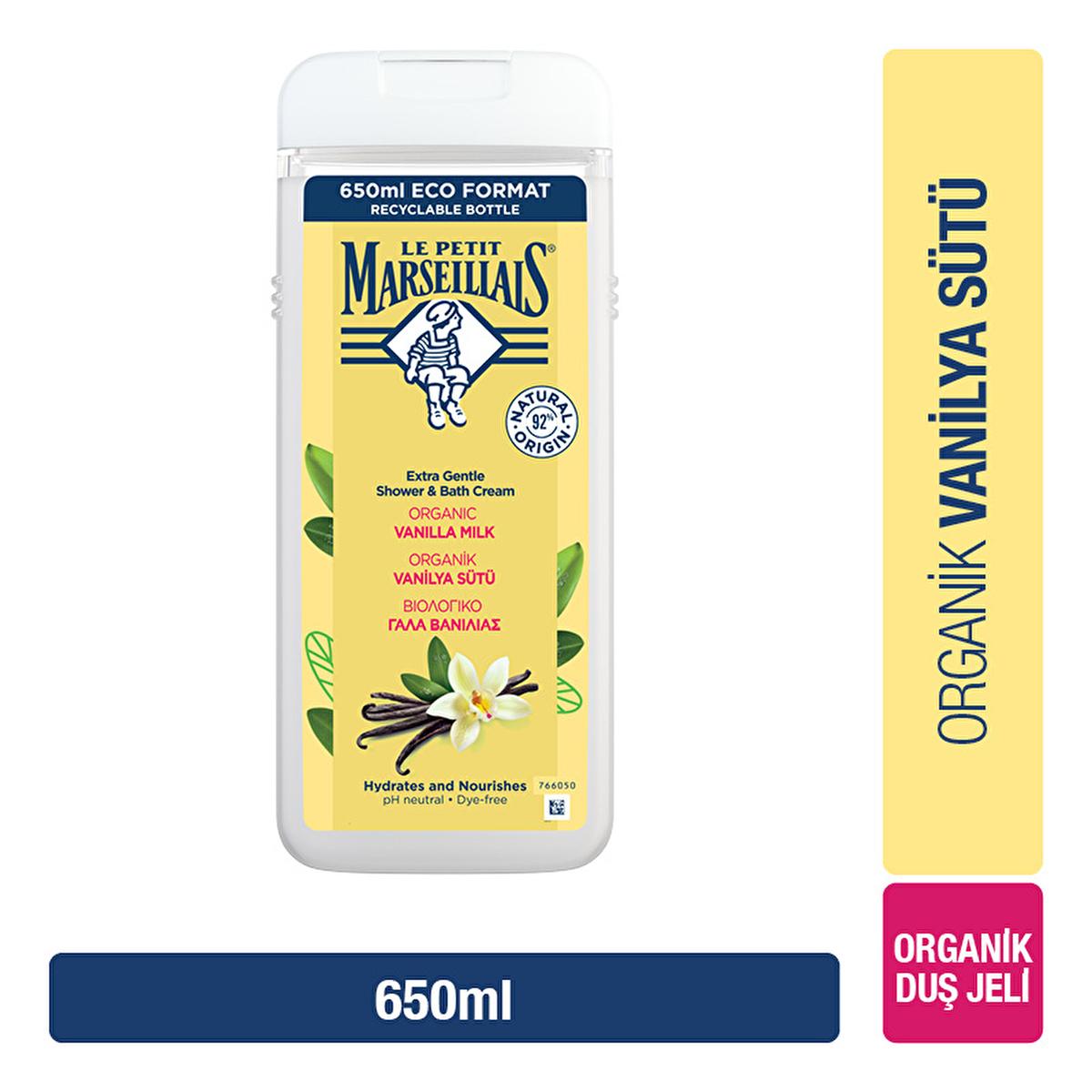 Le Petit Marseillais Vanilla Milk Shower Gel - Nourishing & Gentle Cleansing Body Wash, 21.99 fl oz