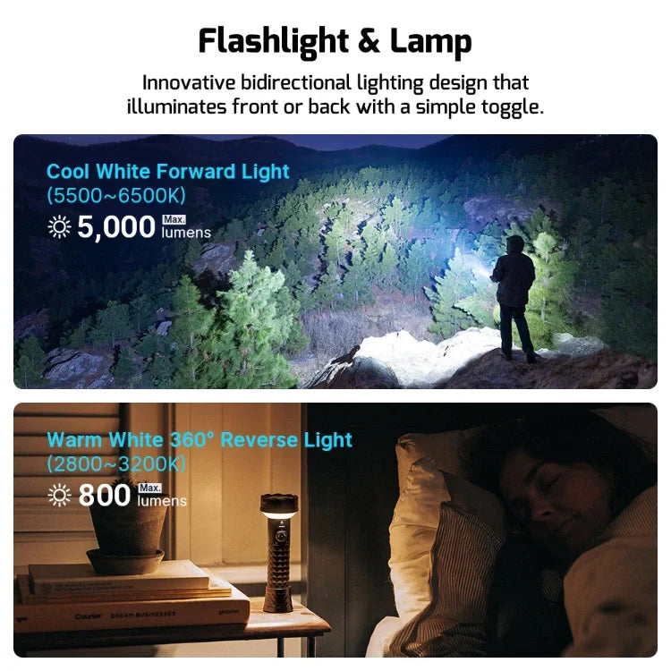 OLIGHT PROWESSBK Prowess Multifunctional with Bidirectional Lighting Flashlight - Black