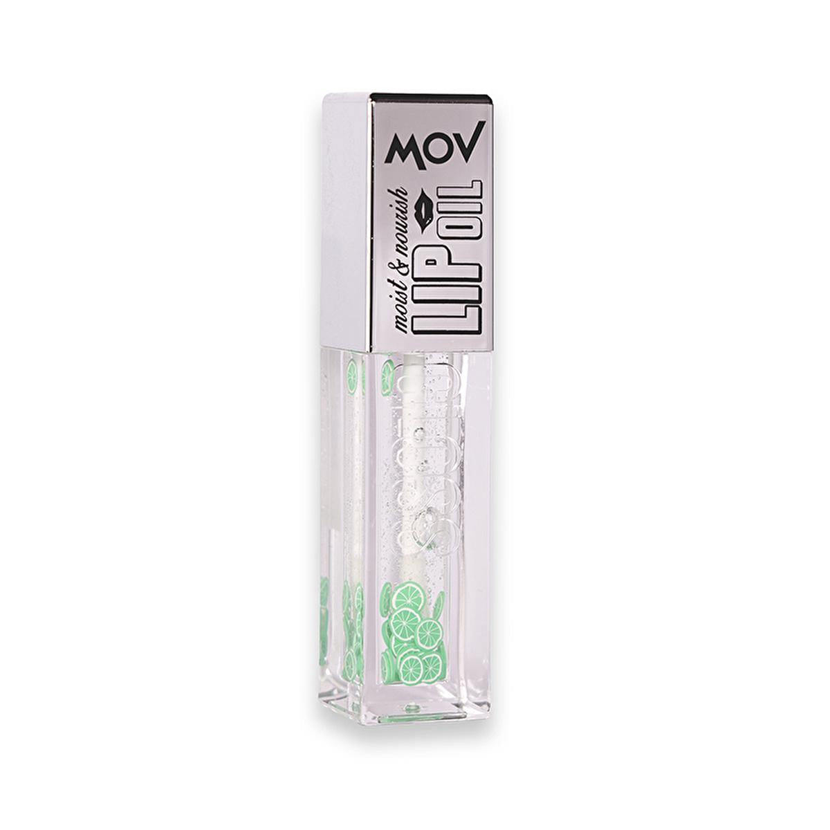 Mov Lip Oil: Hydrating & Nourishing Lip Treatment with Refreshing Green Lemon Scent - Non-Sticky Formula for Glossy, Soft Lips