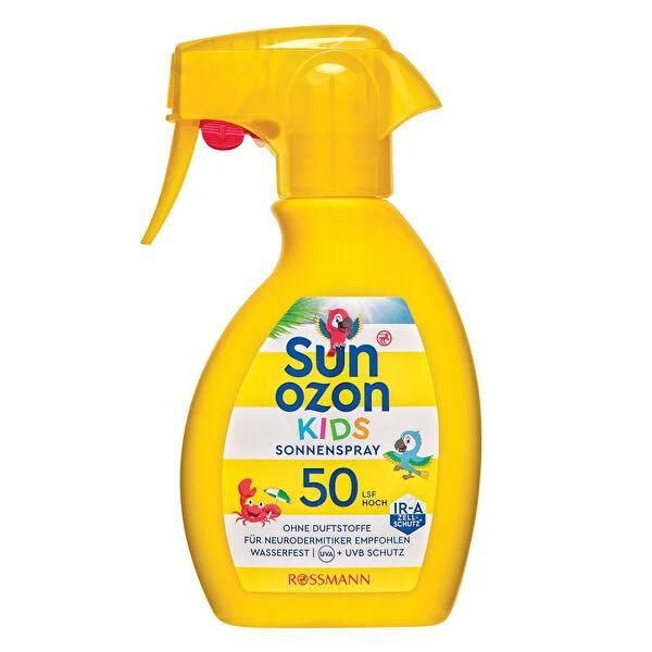 Sunozon Kids Sunscreen Spray SPF 50 - Waterproof, Vegan, Dermatologically Tested - 8.45 fl oz