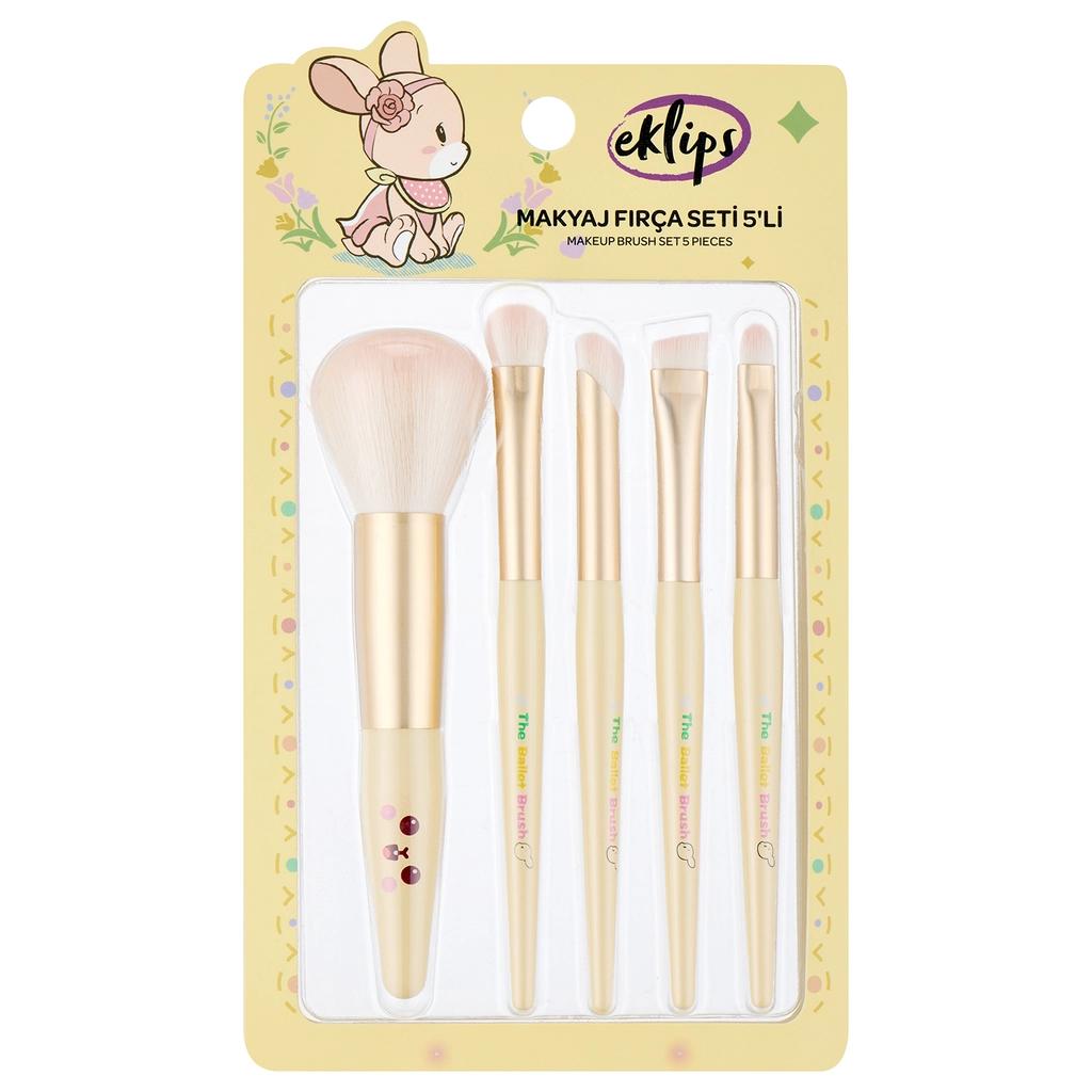 Eklips 5-Piece Makeup Brush Set for Flawless Application