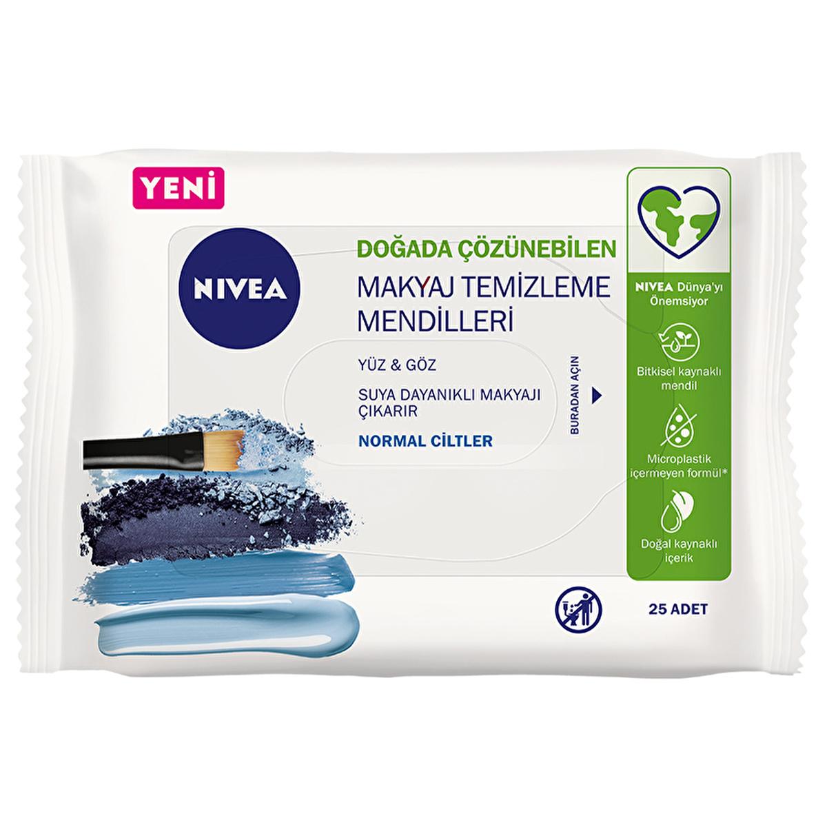 Nivea Makeup Remover Wipes - Gentle, Natural, & Effective - 25 Count
