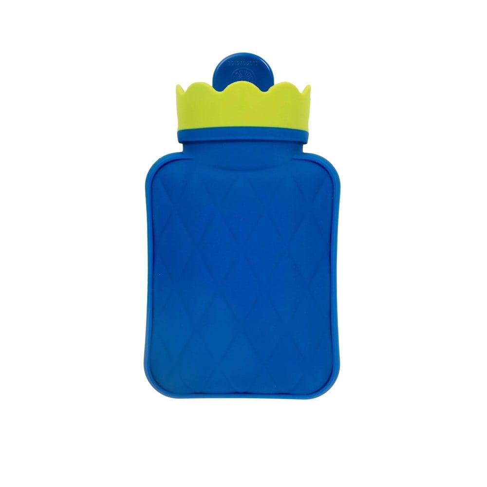 Fashy Silicone Hot Water Bottle - Soft & Portable Heat Therapy for Pain Relief, Blue