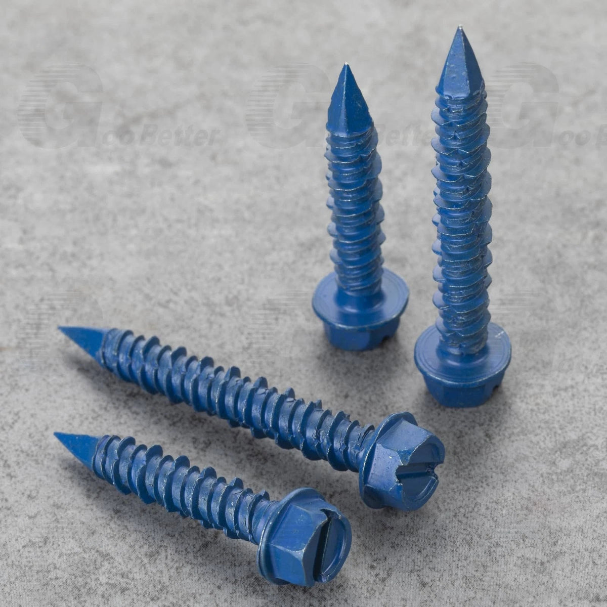 200Pcs Hex Multi-Drive Concrete Masonry Screws – Blue Tapcon-Style Tapscrews