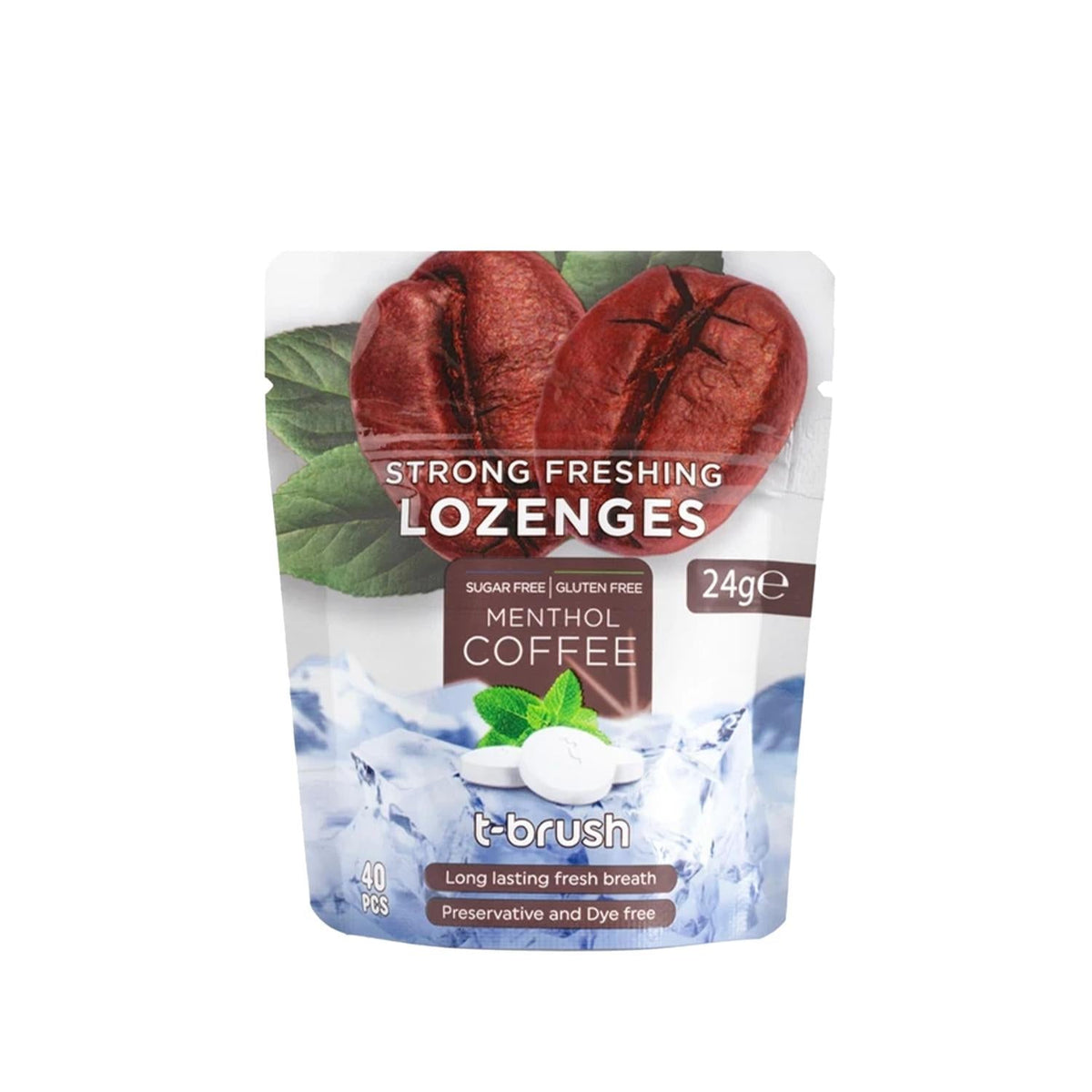 T-Brush Coffee Mint Breath Freshening Lozenges 40 Tablets