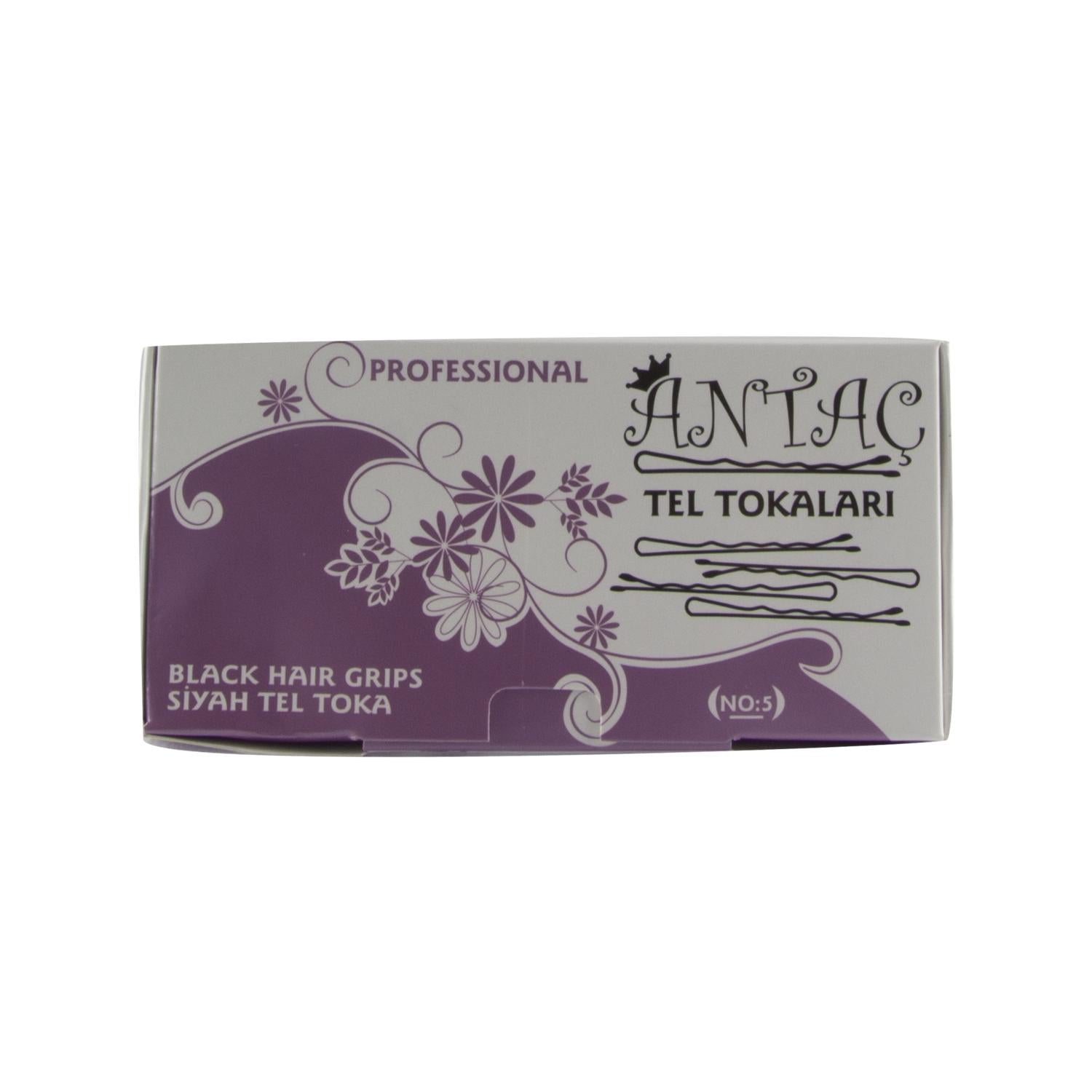Antaç Black Wire Hair Clips No. 5 - 125 Pieces - Hair Management Solution for Individuals