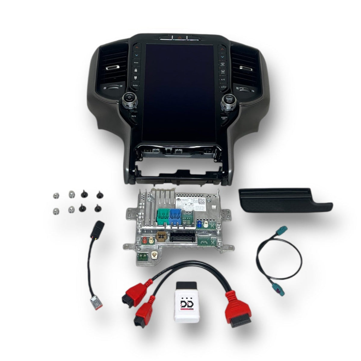 2019-2024 RAM 1500 UBQ Uconnect 5 Upgrade kit with 12-inch Touchscreen including Wireless Apple CarPlay / Android Auto