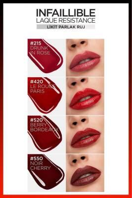 Loreal Paris Infaillible Noir Cherry Liquid Lipstick: Long Lasting, High Shine, Bold Color