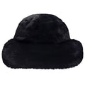 Eklips Black Plush Bucket Hat for Cozy Winter Style