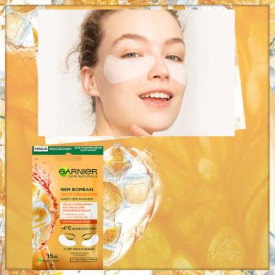 Garnier Eye Mask for Dark Circles & Puffiness - Hydrating Hyaluronic Acid & Orange Juice, 6g