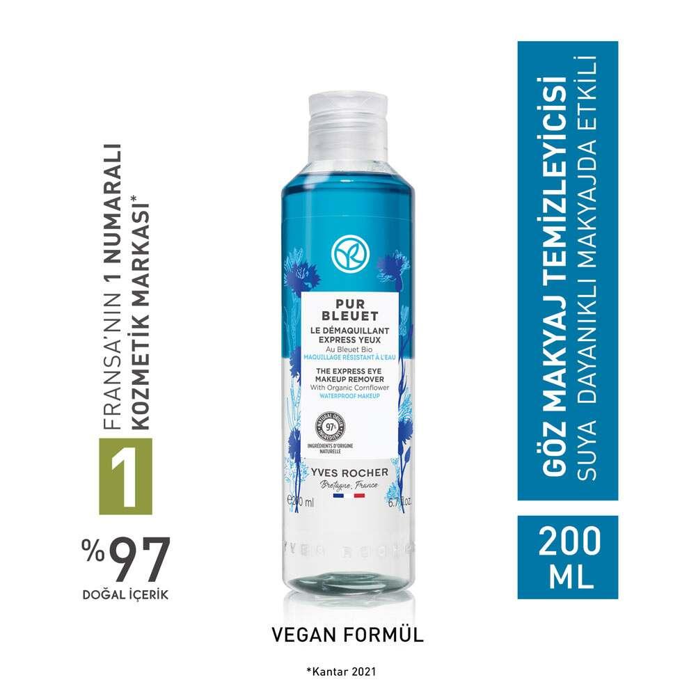 Pur Bleuet Double Phase Eye Makeup Remover - Gentle, Waterproof Makeup Removal for All Skin Types