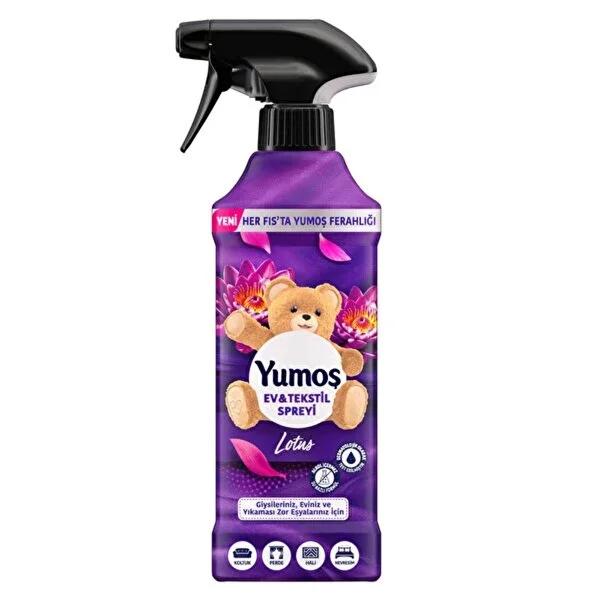Yumo_ Lotus Home and Textile Spray: Refreshing Lotus Scent, Odor Eliminator, Alcohol & Dermatologically Tested Fabric Refresher (15.22 fl oz)