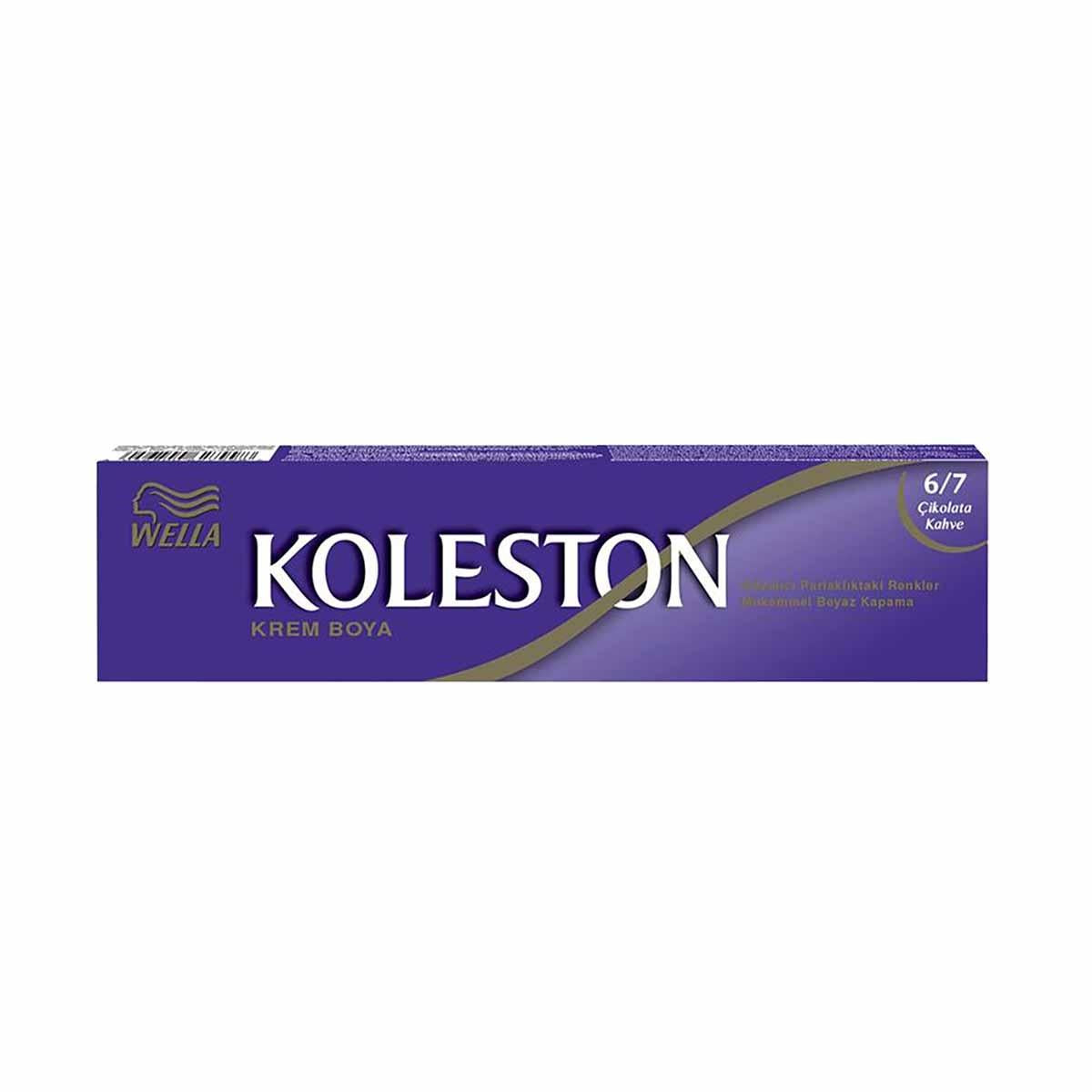 Wella Koleston 6/7 Chocolate Brown Hair Dye - Permanent, Gray Coverage, Easy Application