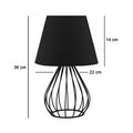 Homing Metal Table Lamp with Fabric Shade, E27 Socket, Adjustable Cord - LED Compatible