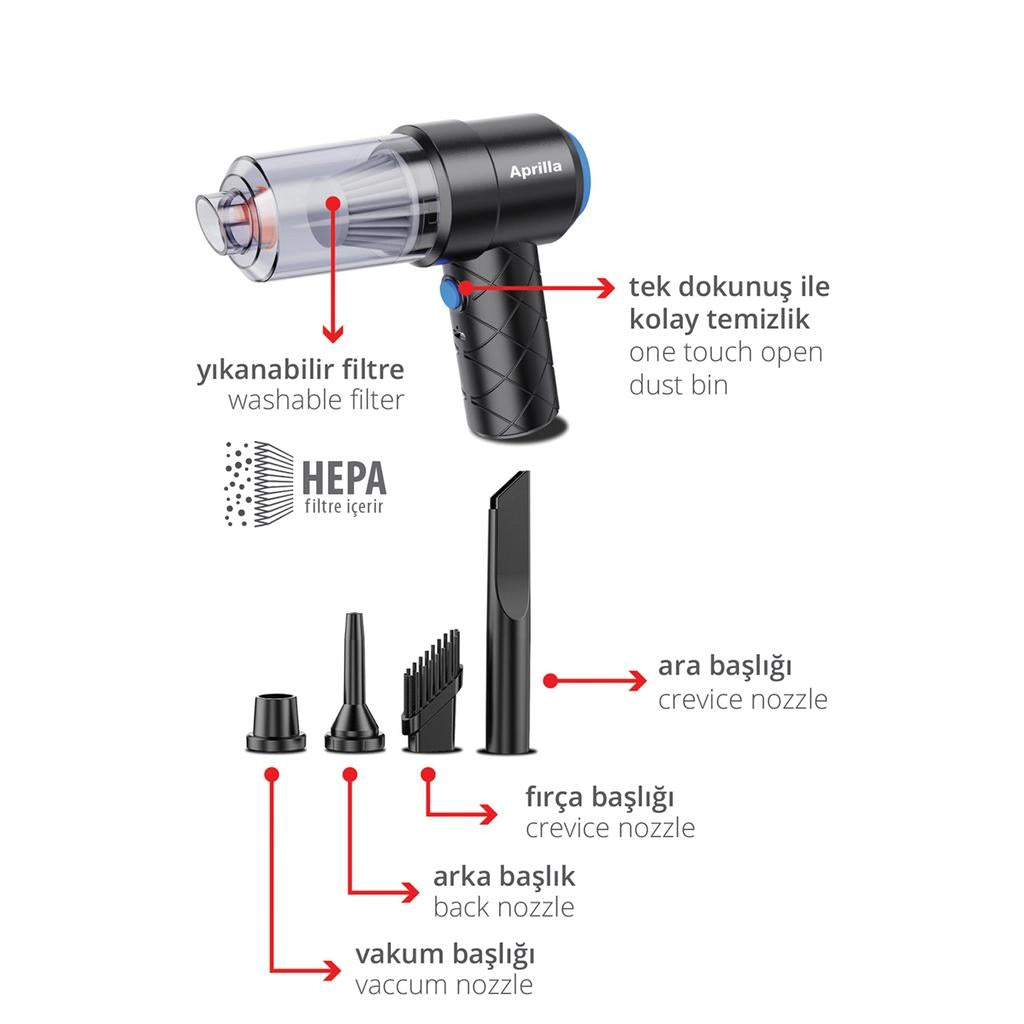 Aprilla AVC-4034 Rechargeable Handheld Vacuum Cleaner